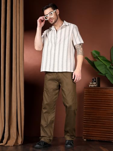 Kotty MenS Cargo Pants | Cotton Cargo Pants For Men | Comfortable & Stylish Cargos(Brown,34)