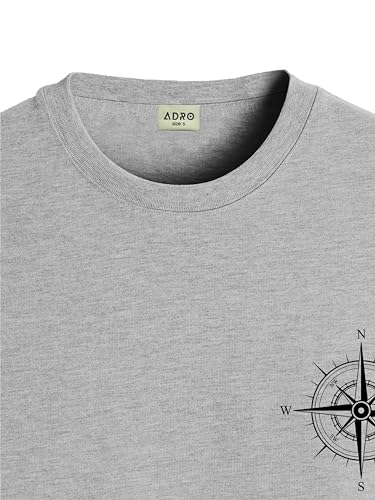 ADRO Tshirt for Men | Printed T Shirt for Men | 100% Cotton Tshirt | Graphic Printed T-Shirt | Chest Printed Tshirt | Unisex Tsh