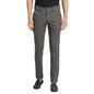 Turtle Men Cotton Stretch Dark Grey Dobby Narrow Fit Flat Front Casual Trouser