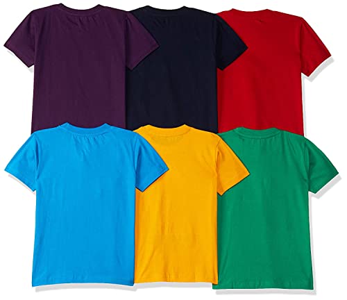 T2F Boys Cotton Printed Regular Fit T-Shirt (Pack of 6)