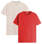 ADRO Mens T Shirts | Solid Tshirts for Men | Pure Cotton Lycra Fabric | 4 Way Stretch Smart tech Tshirt | Pack of 2 Round Neck T