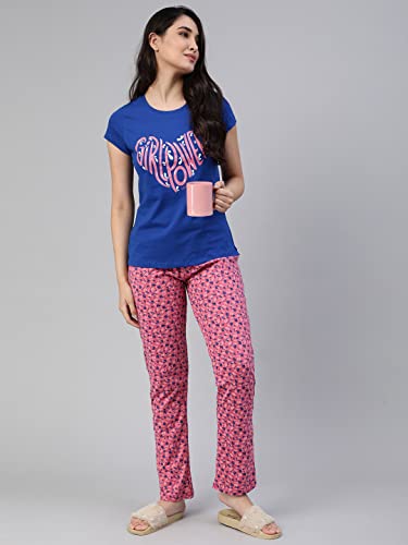 Lyra 701 Premium Cotton Printed Night Suit For Women