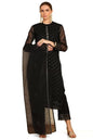 Soch Womens Black Sequinned Embellished Brocade Suit Set