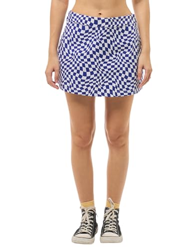 Bewakoof Womens All Over Printed Regular Fit Cotton Spandex Skorts_628275_Blue_26