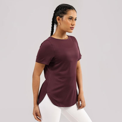 BlissClub CloudFlex Apple Hem Tee, Weightless Comfort All Day Long, Round Neck, Sleeveless Design, Feels Like Second Skin,Flatte