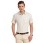 Turtle Men Beige Cotton Self Design Regular Fit Formal Shirts