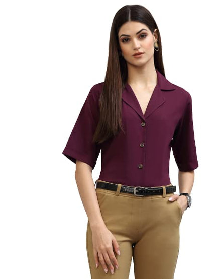 Style Quotient Women Purple Formal Shirt