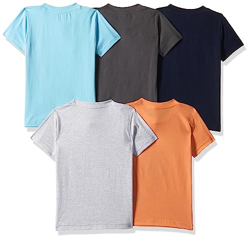 T2F Boys Solid Regular Fit T-Shirt (TSRT5P07_Multicolour