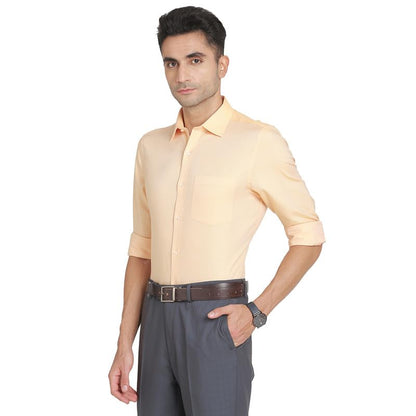 Turtle Men 100% Cotton White Printed Slim Fit Full Sleeve Formal Shirt