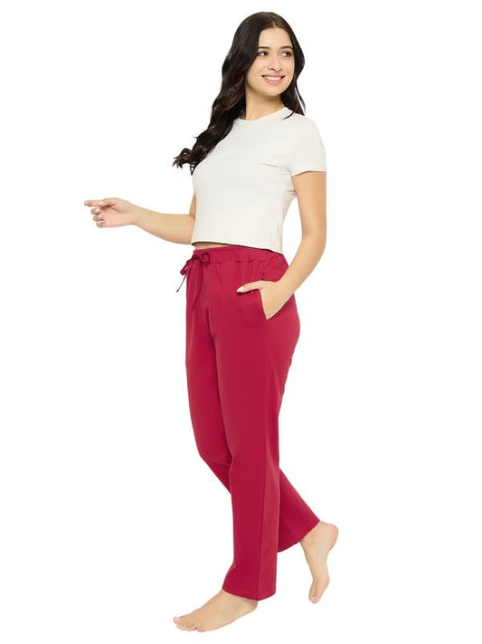 Clovia WomenS Cotton Solid Pyjama With Pocket (Lb5211R13_Black_S)