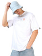 Bewakoof MenS Typography 100% Cotton T-Shirt - Oversized Fit, Round Neck, Half Sleeves White