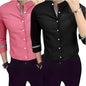Pinkmint Combo Men Shirt Cotton Palin Button Down Formal Shirt Father Gift Shirt Regular Home Shirt (Pack of 2) Pink-Black
