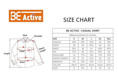 BE ACTIVE Mens Casual Cotton Blend Crochet Textured Shirt || Half Sleeve Shirt || Men Casual Shirt || Casual Wear Shirts (HIM01