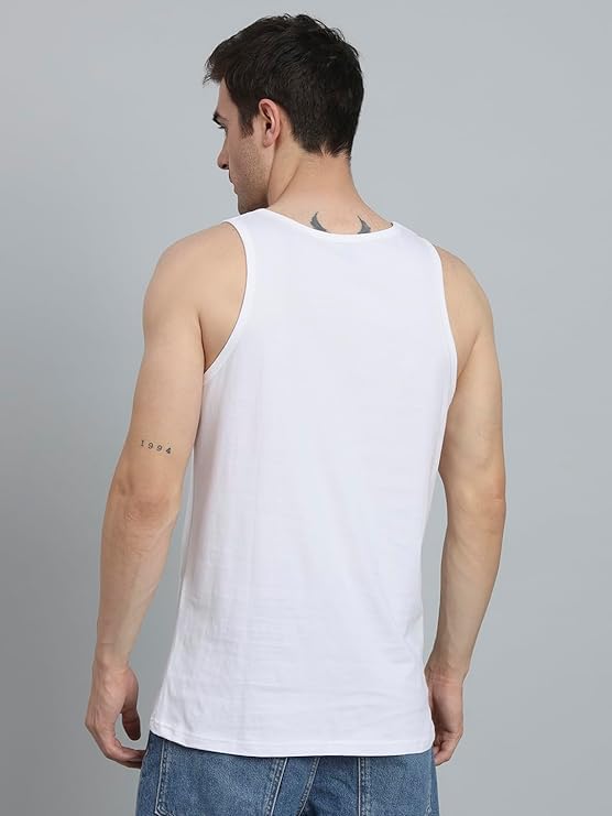 Peppyzone Mens Regular Fit Vest (TT-Trendy-61-Grey-S_White