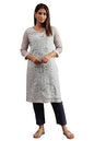 W for Woman Cotton Blend Women's A-Line Flared Kurta