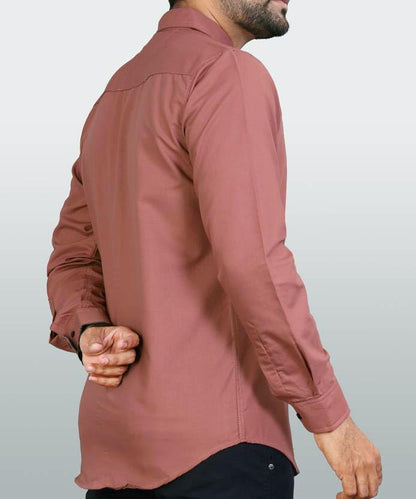 CB-COLEBROOK Mens Regular Fit Solid Soft Touch Cotton Casual Shirt with Pocket Design with Spread Collar & Full Sleeves (Availa