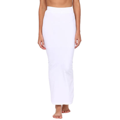 Zivame All Day Seamless Mermaid Saree Shapewear with Removable Drawcord for Women - White1