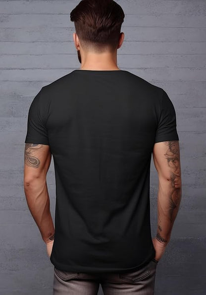 Peppyzone Mens Regular Fit T-Shirt (RT-Trendy 56-60_Black