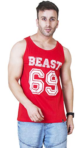 Veirdo Printed Sleeveless Round Neck Mens Cotton T-Shirt/Vest