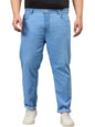 Style Quotient Men Plus Size Light Blue Tapered Fit Mid Rise Stretchable Jeans