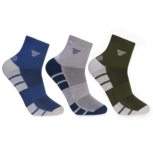 Bonjour Performance Sports Ankle Bamboo Socks For Men (Color-Assorted)