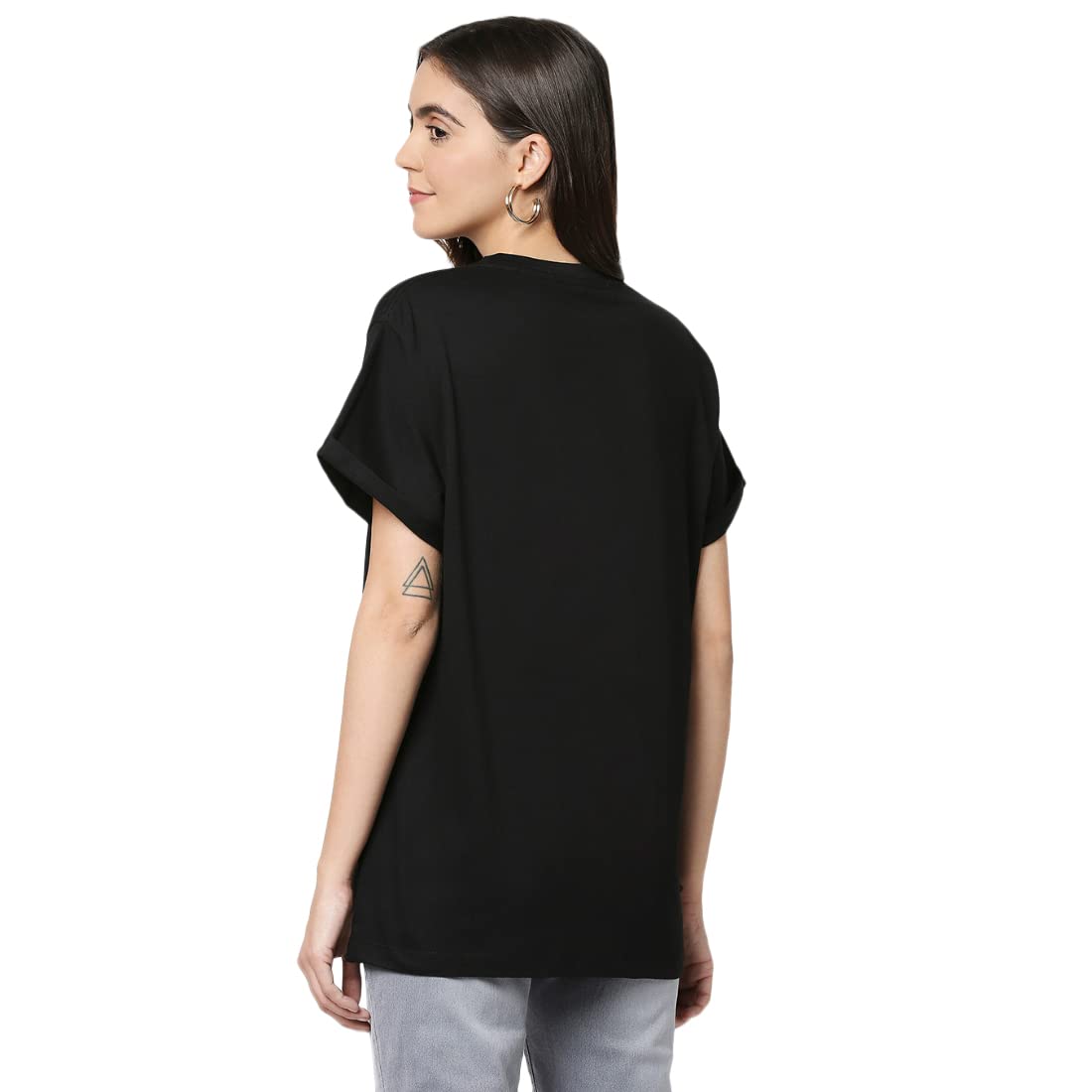 Bewakoof Womens Graphic Printed 100% Cotton T-Shirt - Boyfriend Fit, Round Neck, Half Sleeves