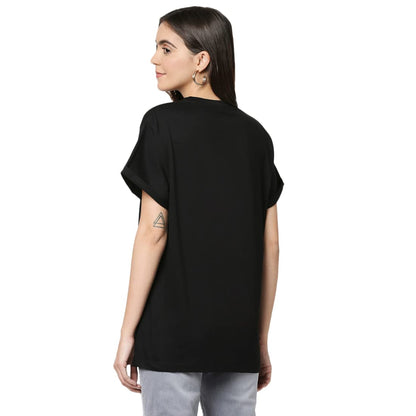 Bewakoof Womens Graphic Printed 100% Cotton T-Shirt - Boyfriend Fit, Round Neck, Half Sleeves