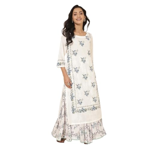 Fabindia Women's Cotton Block Print Regular Kurta