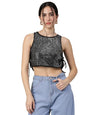Kotty WomenS Casual Sleeveless Solid Top(Black,L)