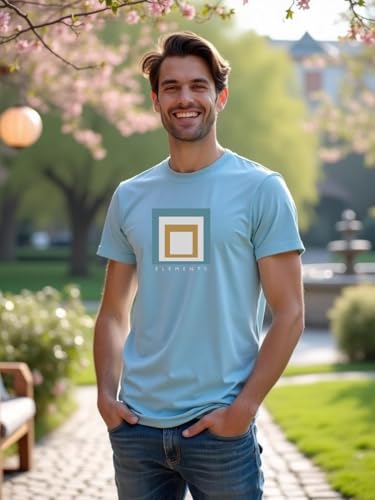 Nobero MenS Solid Regular Fit T-Shirt (1M-Twts-C0663_Powder Blue