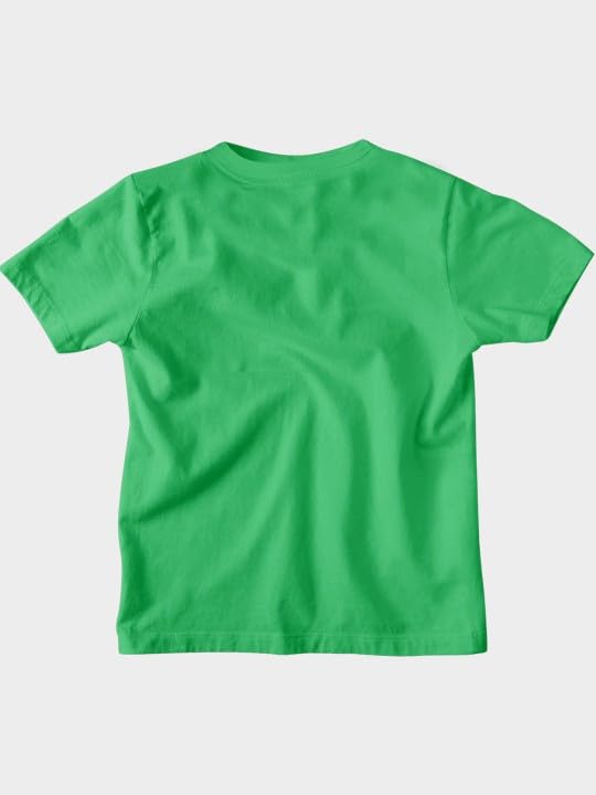 Bon Organik Boys Graphic Printed Round Neck Cotton T-Shirt Green