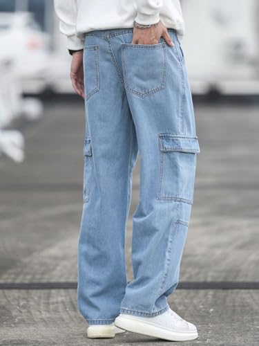 GRECIILOOKS Mens Regular Jeans (GL-DP-MJ-08_Blue