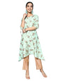 Libas Women's Printed Silk A-Line Kurta