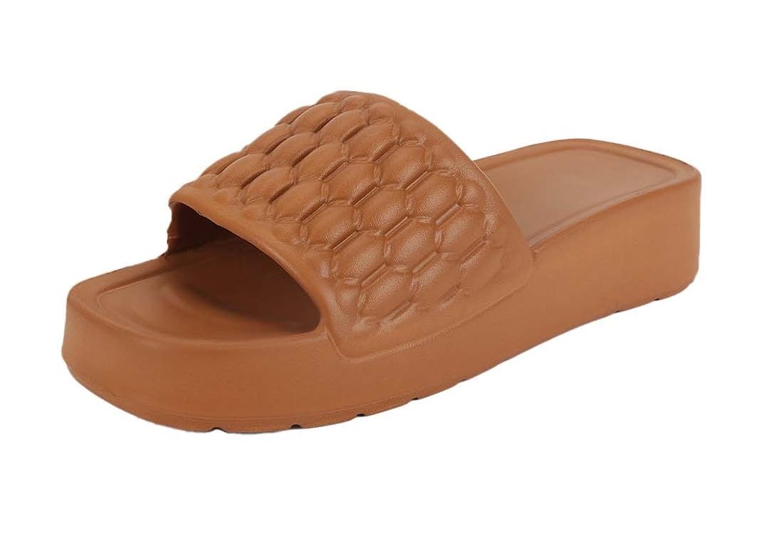 Ortho Joy Eva Sliders For Women || Waterproof & Everyday Flip Flops For Ladies || Slippers With Cushion Foot Bed || Anti-Slip So