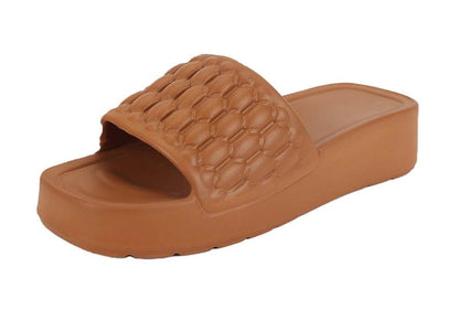 Ortho Joy Eva Sliders For Women || Waterproof & Everyday Flip Flops For Ladies || Slippers With Cushion Foot Bed || Anti-Slip So