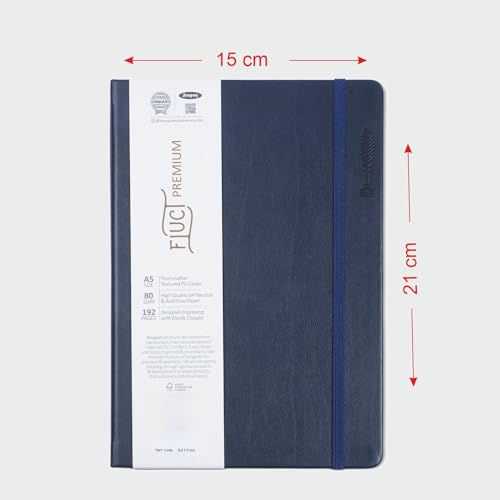 Anupam Fluct Premium Lined Journal Notebook 192 Pages 80Gsm A5 Ruled Notebook Matte Finish Pvc Cover Journal For Women Men, Dail