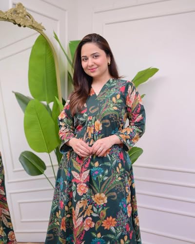 Greciilooks Kurta Sets For Women | Kurta Sets | Co-Ord Set For Women Ethnic | WomenS Rayon Viscose Straight Printed Kurta With