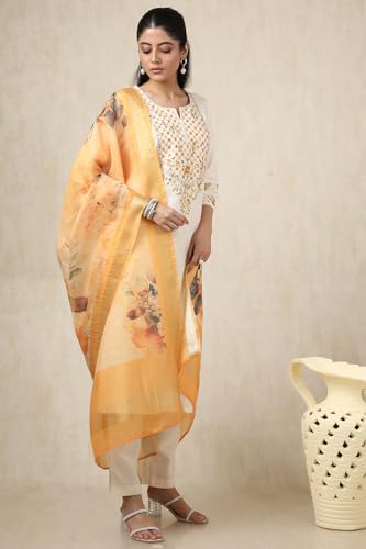 Soch WomenS Ruby Silk Salwar Suit Set (Ews5Cd21500_Off White