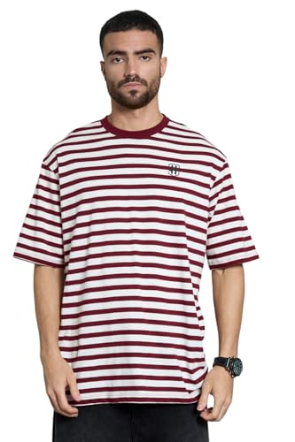 High Star MenS Relaxed Fit T-Shirt (Hsmtss24S1_Red