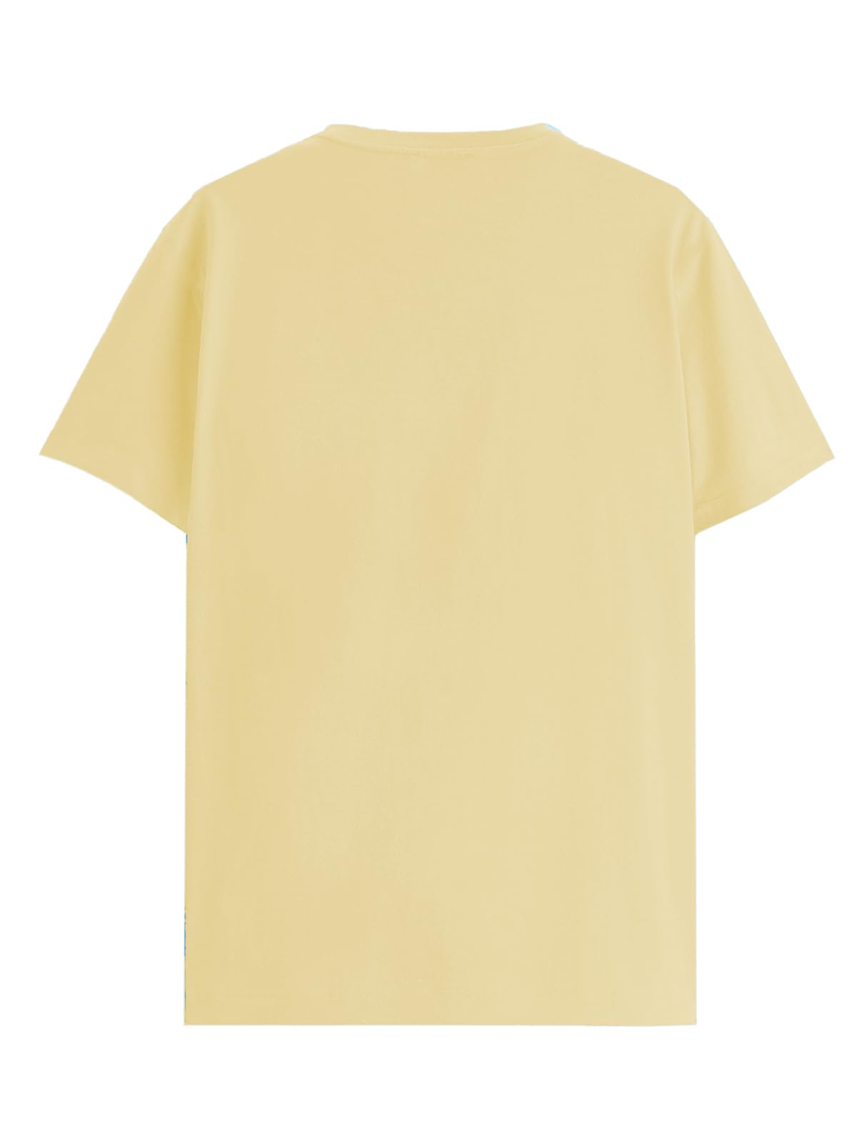 ADRO Men's Solid Regular Fit T-Shirt (RCM3-PLN-LY-WH-GR_Light Yellow,White,Grey