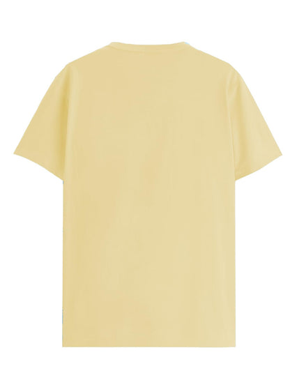 ADRO Men's Solid Regular Fit T-Shirt (RCM3-PLN-LY-WH-GR_Light Yellow,White,Grey
