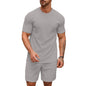 SHIENZY Mens Casual Solid Printed Night Suit Co-Ord Set || T-Shirt and Shorts Nightwear Set || Sleepwear/Loungewear for Regular
