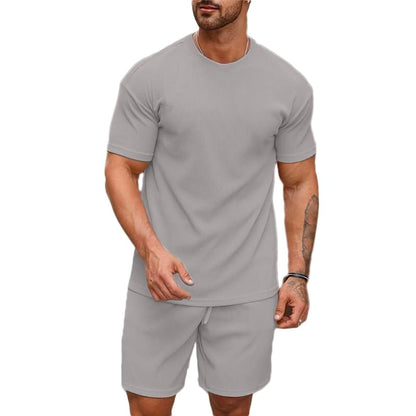 SHIENZY Mens Cotton Blend Casual Solid Printed Night Suit Co-Ord Set || T-Shirt and Shorts Nightwear Set || Sleepwear/Loungewea