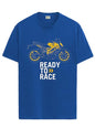 ADRO Men's Biker Design Printed 100% Cotton T-Shirt - Regular Fit, Printed T-Shirts for Men (RN24-KTM-RB_Royal Blue_XL)