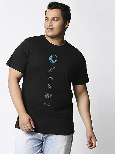 Bewakoof X Official Marvel Merchandise Mens Marvels Moon Knight Graphic Printed 100% Cotton Plus Size T-Shirt - Regular Fit, R
