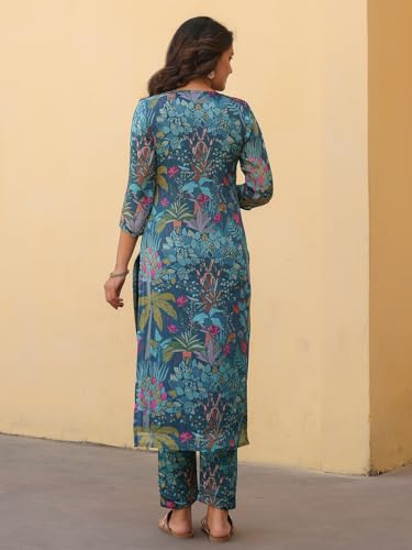 ANNI DESIGNER Women's Rayon Floral Kurta & Pant