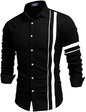 Bellstone Mens Solid Regular Fit Shirt (B-8200_Black