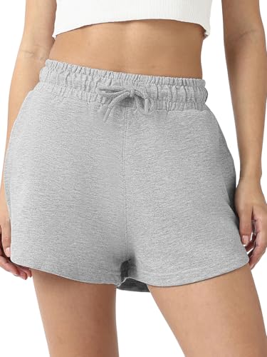 Bewakoof WomenS Solid Oversized Fit Cotton Blend Shorts_662157_Grey_2Xl