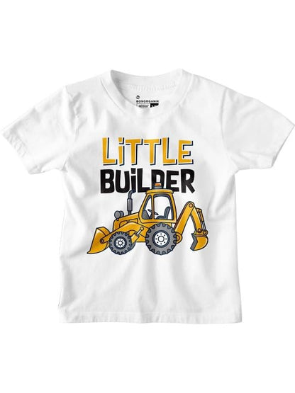 Bon Organik Boys Typography Printed Round Neck Cotton T-Shirt