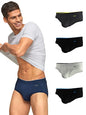 Xyxx MenS Underwear Uno Intellisoft Antimicrobial Micro Modal Brief Pack Of 5 (Dress Blue ; Coral Grey ; Black ; Heather Grey ;